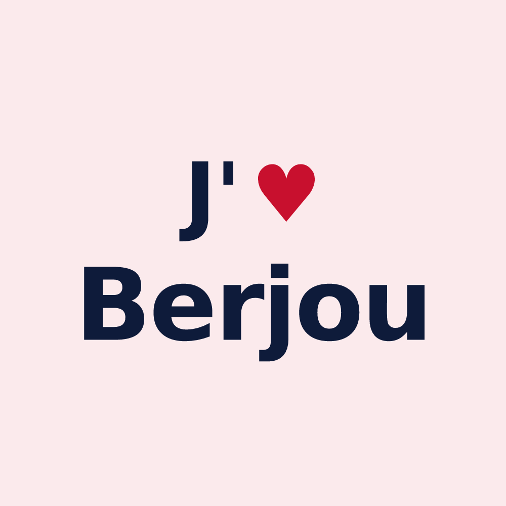 Magnet personnalisé Berjou — design J'aime Berjou
