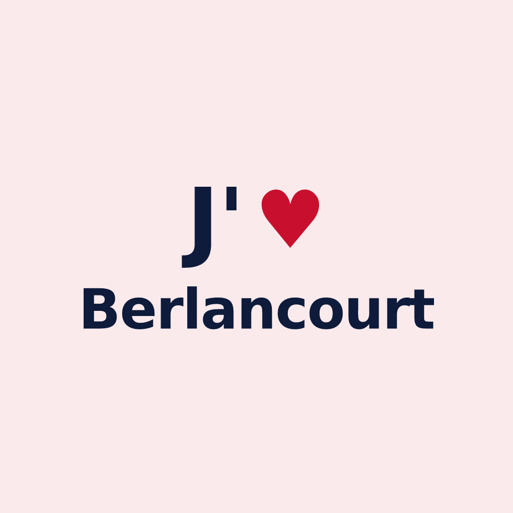 Magnet personnalisé Berlancourt — design J'aime Berlancourt