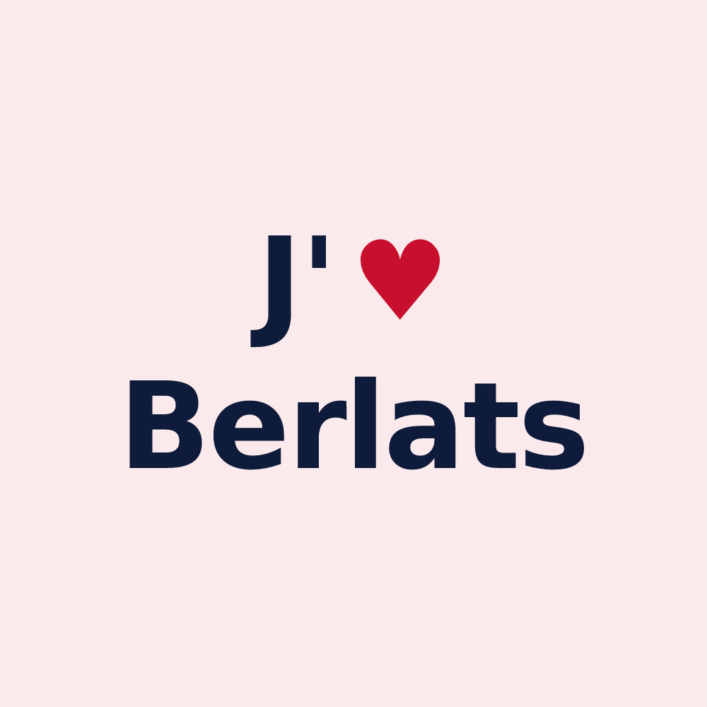 Magnet personnalisé Berlats — design J'aime Berlats