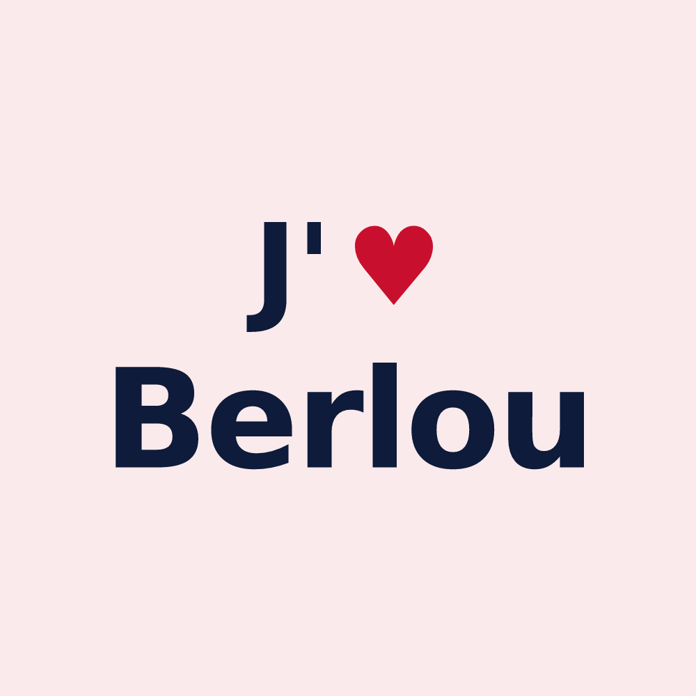 Magnet personnalisé Berlou — design J'aime Berlou
