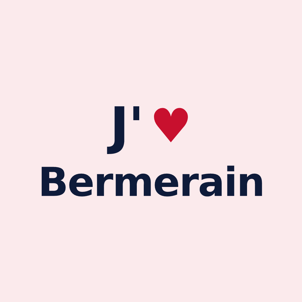 Magnet personnalisé Bermerain — design J'aime Bermerain