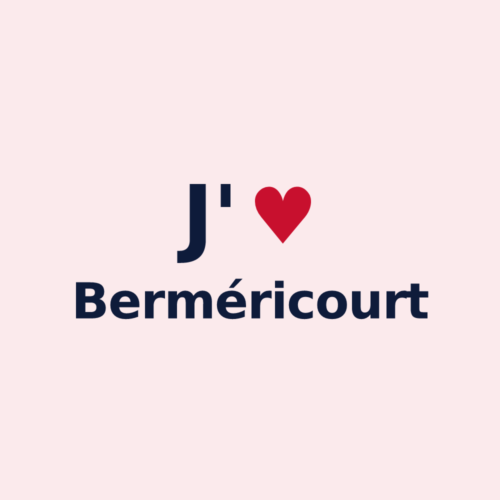 Magnet personnalisé Berméricourt — design J'aime Berméricourt