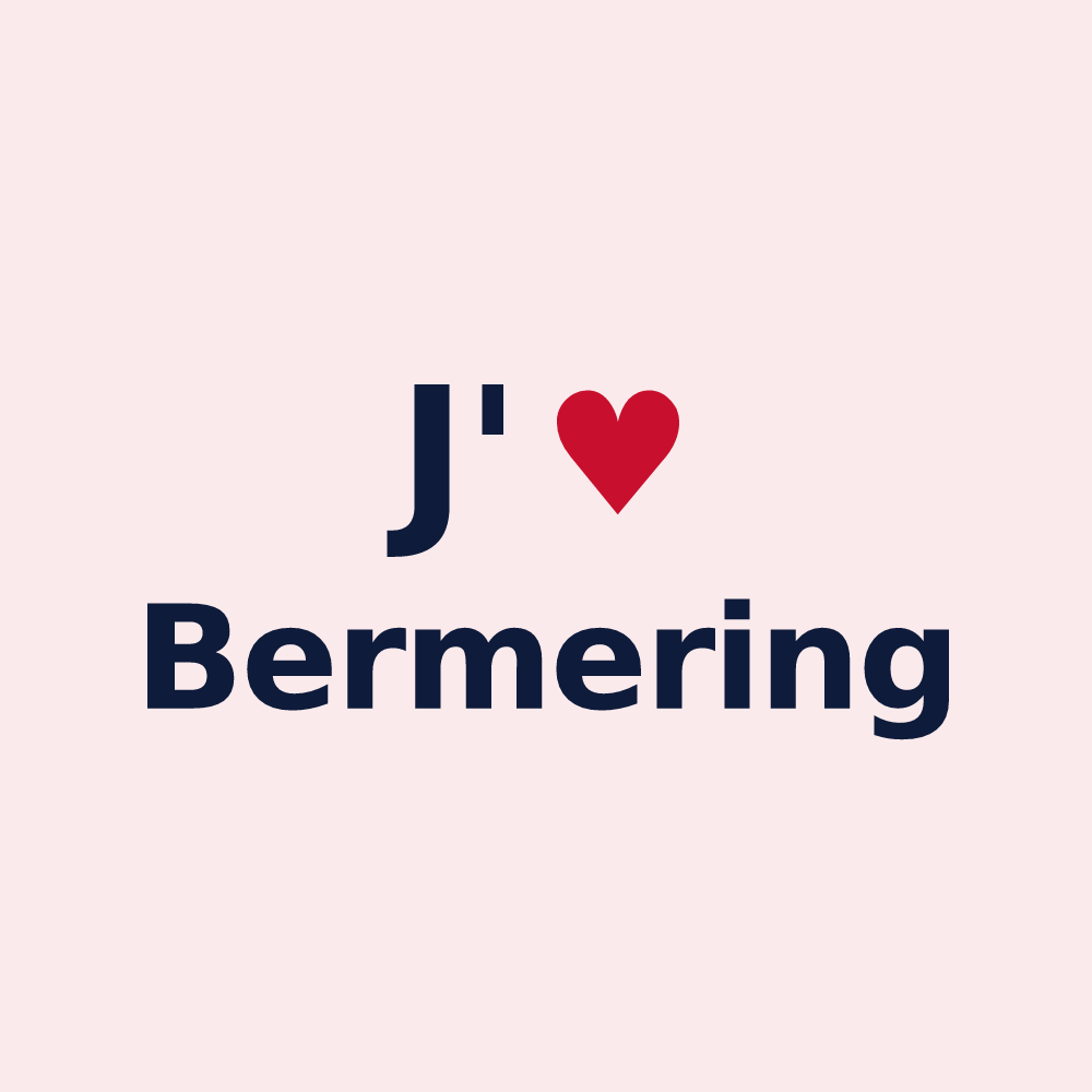 Magnet personnalisé Bermering — design J'aime Bermering