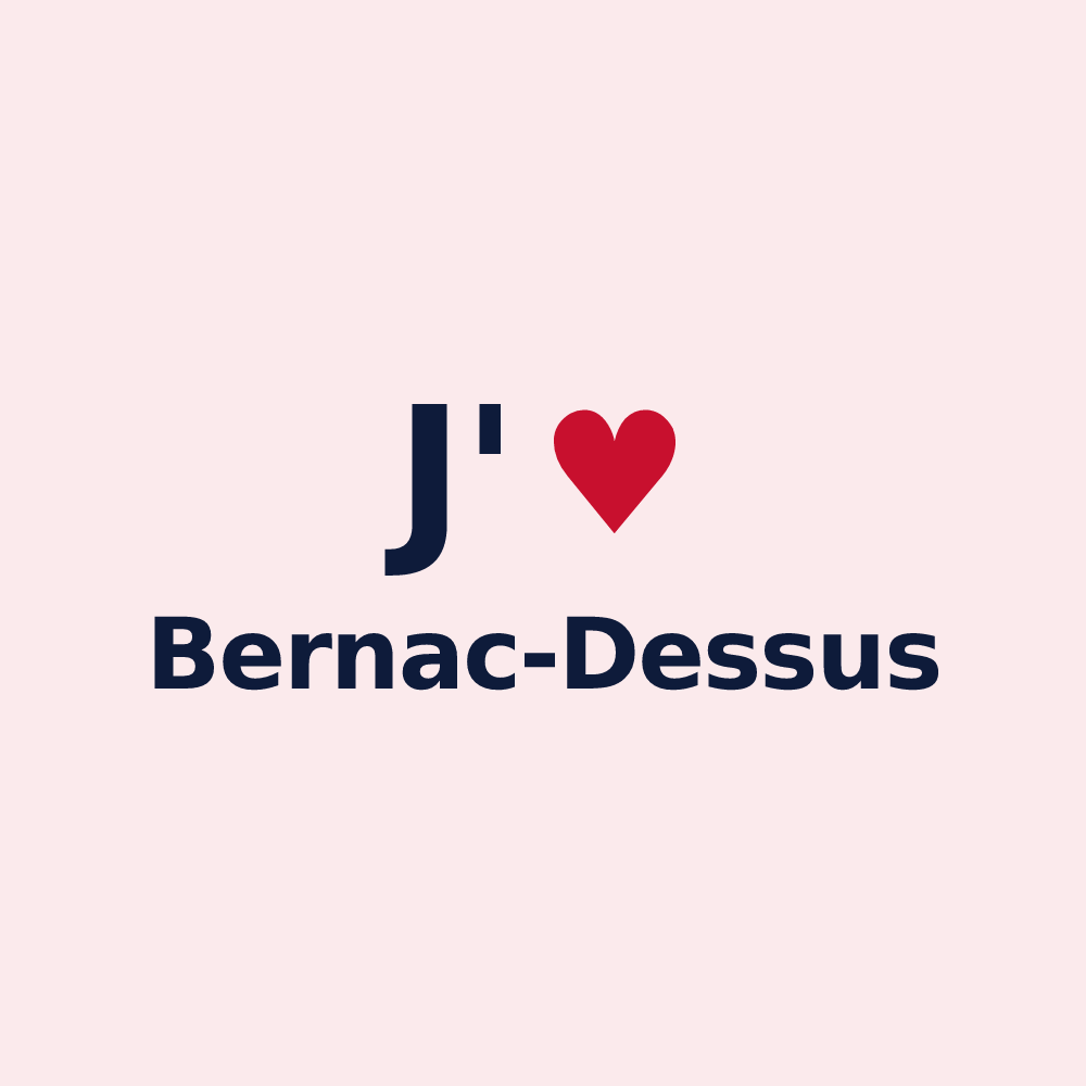 Magnet personnalisé Bernac-Dessus — design J'aime Bernac-Dessus