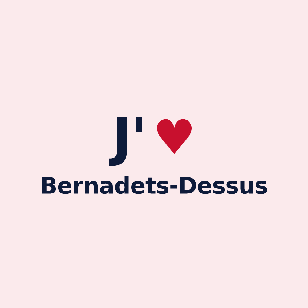 Magnet personnalisé Bernadets-Dessus — design J'aime Bernadets-Dessus