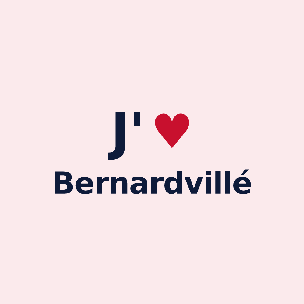Magnet personnalisé Bernardvillé — design J'aime Bernardvillé