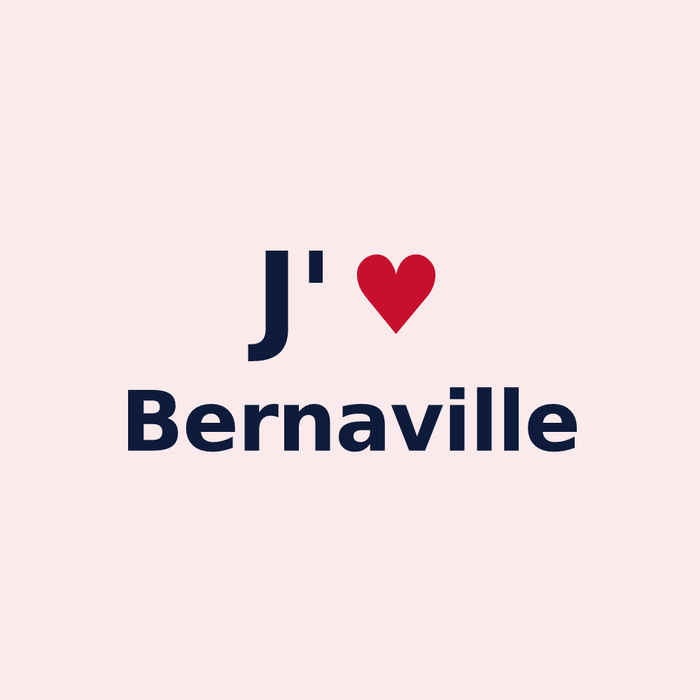 Magnet personnalisé Bernaville — design J'aime Bernaville