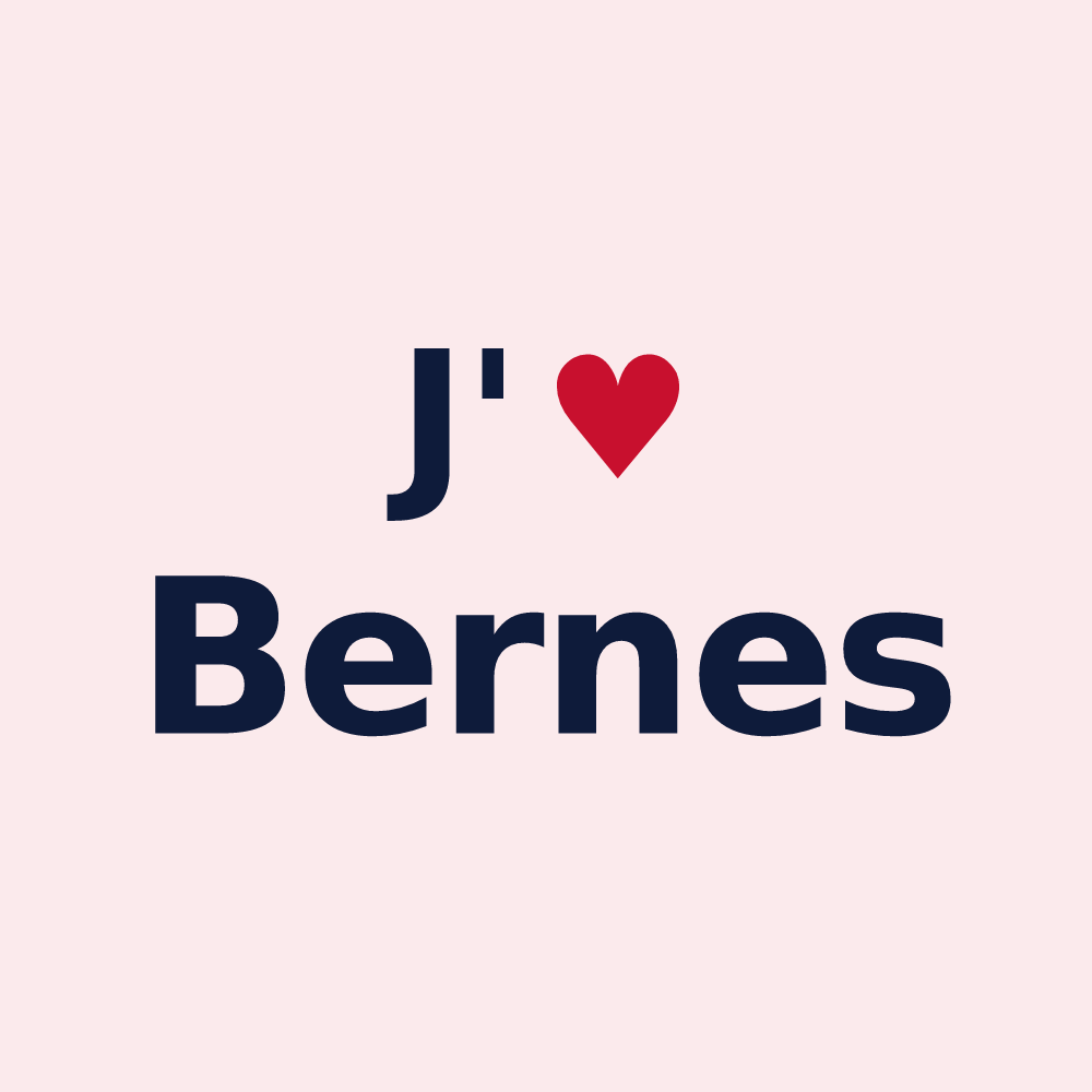 Magnet personnalisé Bernes — design J'aime Bernes