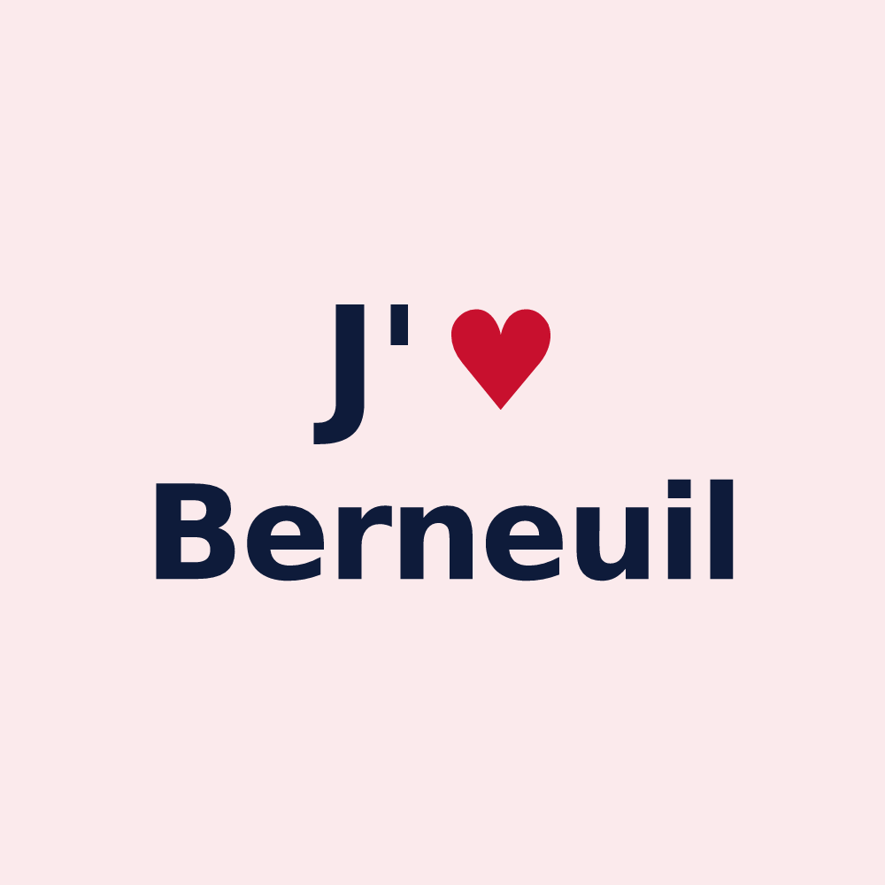 Magnet personnalisé Berneuil — design J'aime Berneuil