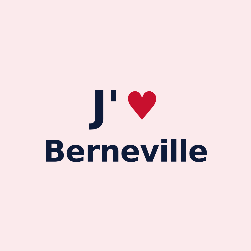 Magnet personnalisé Berneville — design J'aime Berneville