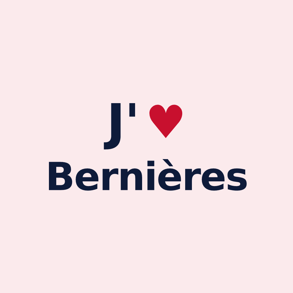 Magnet personnalisé Bernières — design J'aime Bernières