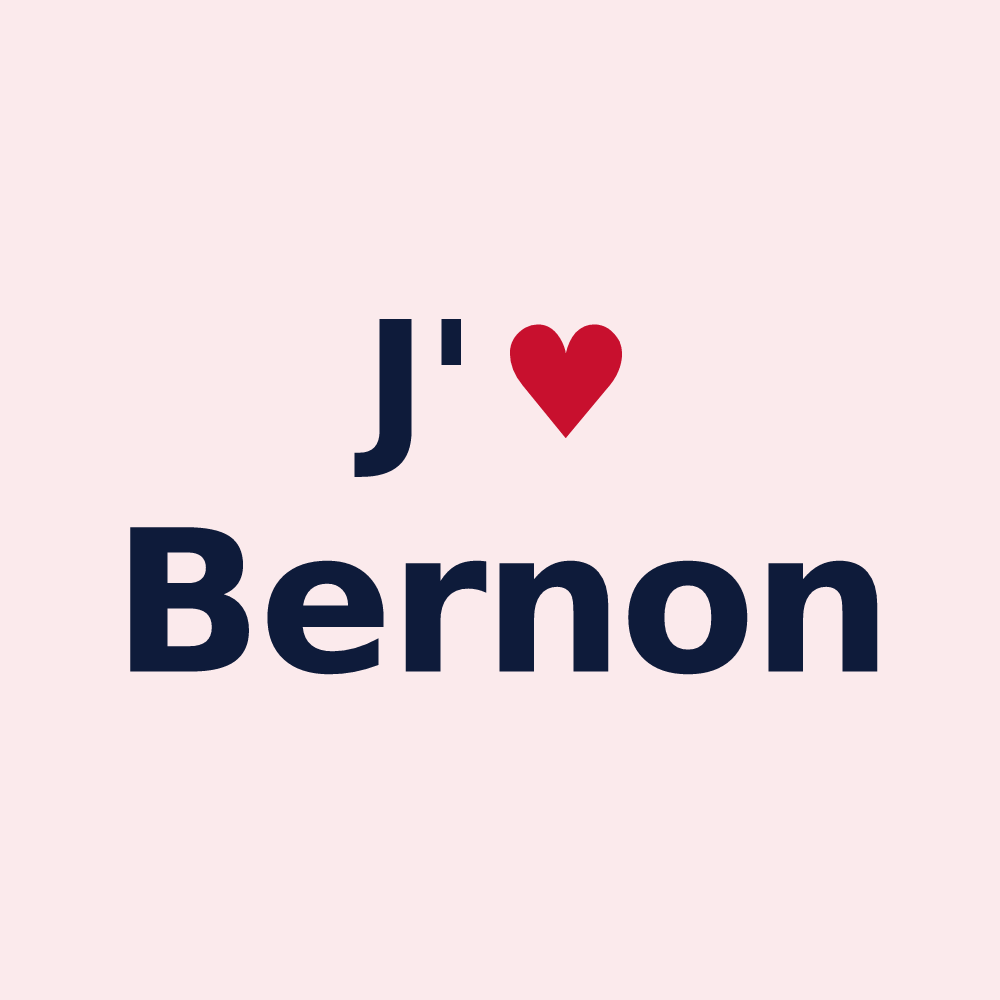 Magnet personnalisé Bernon — design J'aime Bernon