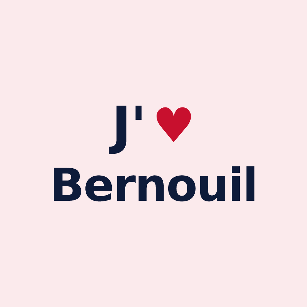Magnet personnalisé Bernouil — design J'aime Bernouil