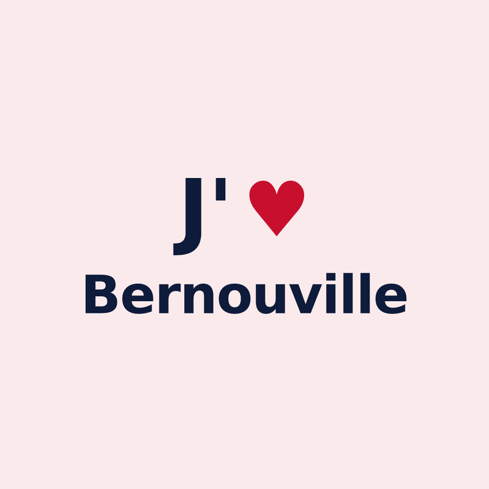 Magnet personnalisé Bernouville — design J'aime Bernouville