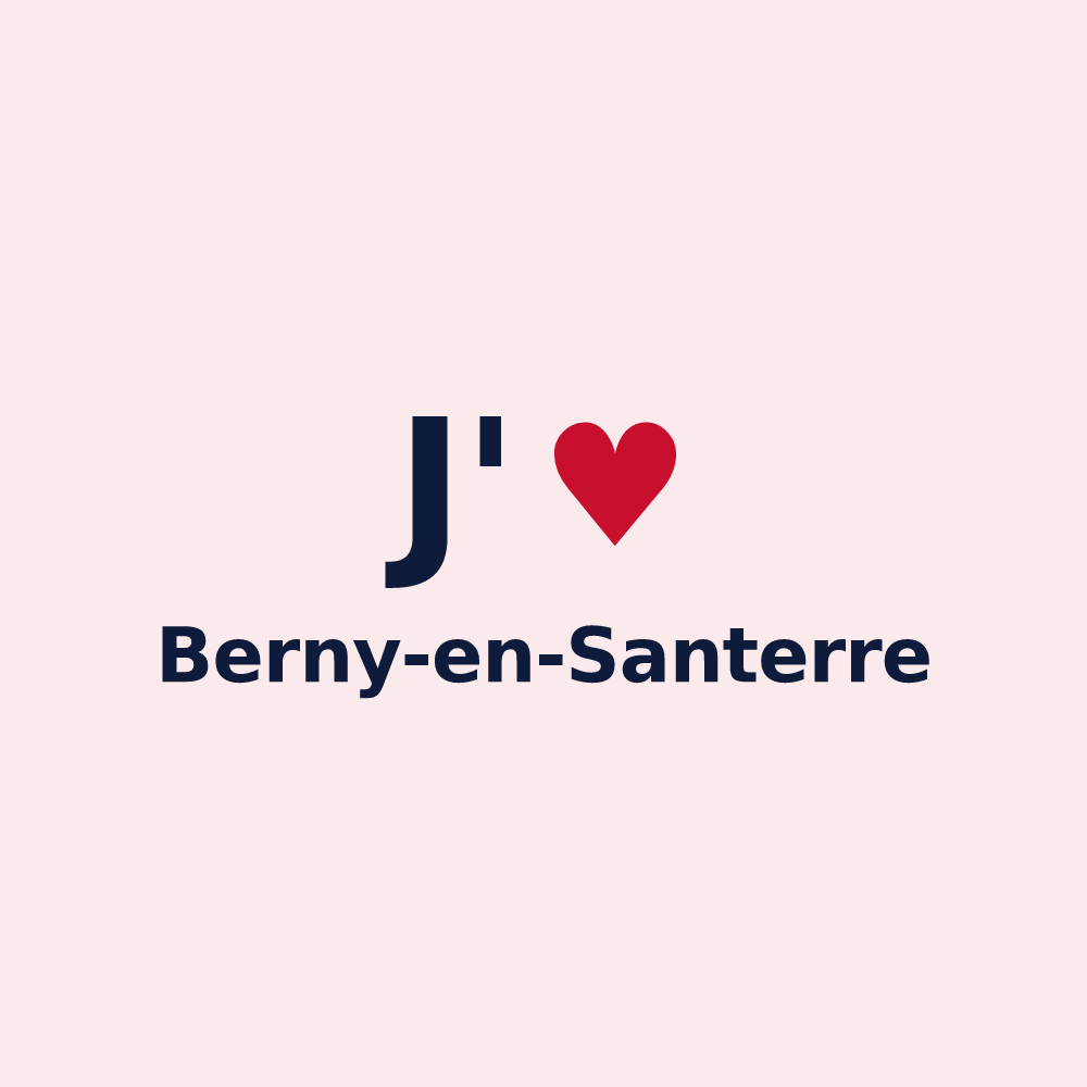 Magnet personnalisé Berny-en-Santerre — design J'aime Berny-en-Santerre