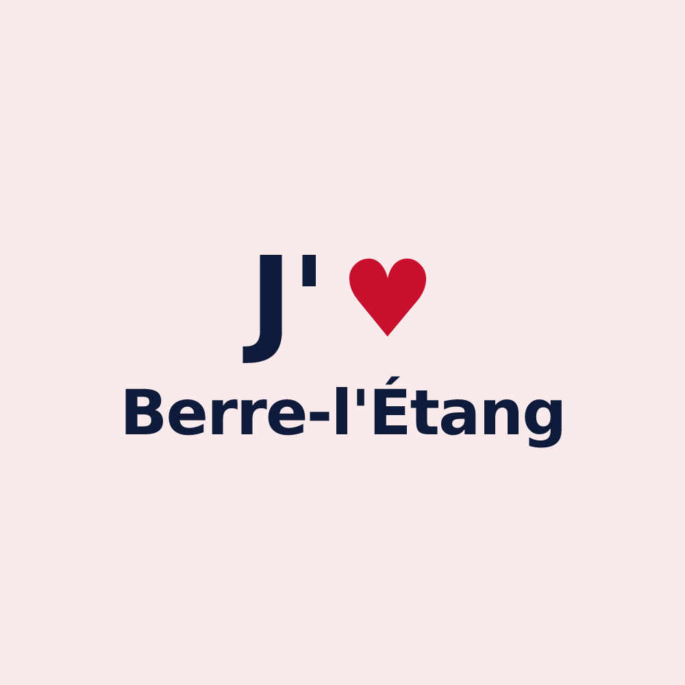 Magnet personnalisé Berre-l'Étang — design J'aime Berre-l'Étang