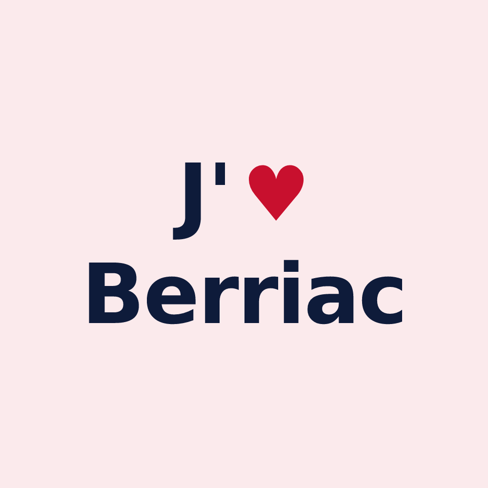 Magnet personnalisé Berriac — design J'aime Berriac
