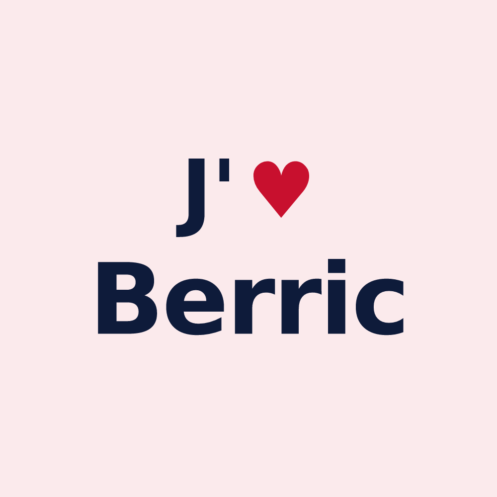 Magnet personnalisé Berric — design J'aime Berric