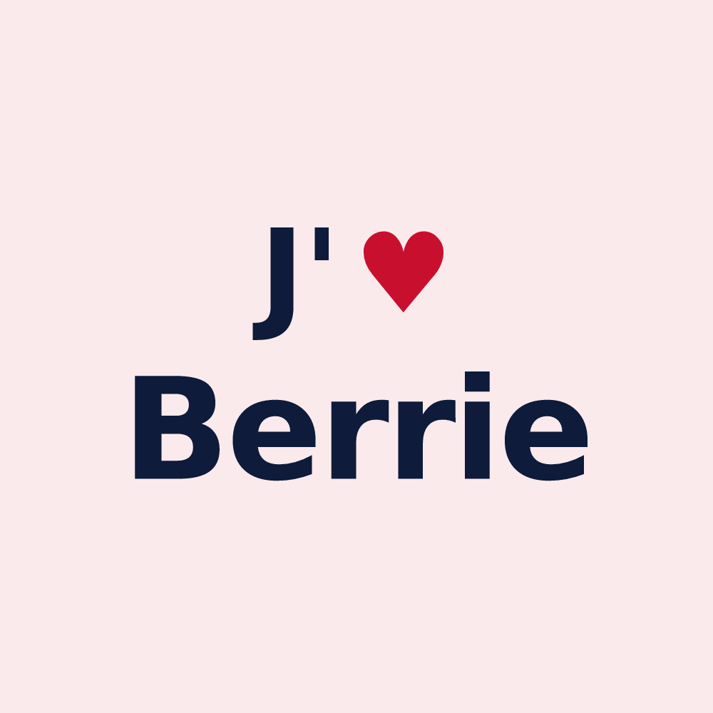 Magnet personnalisé Berrie — design J'aime Berrie