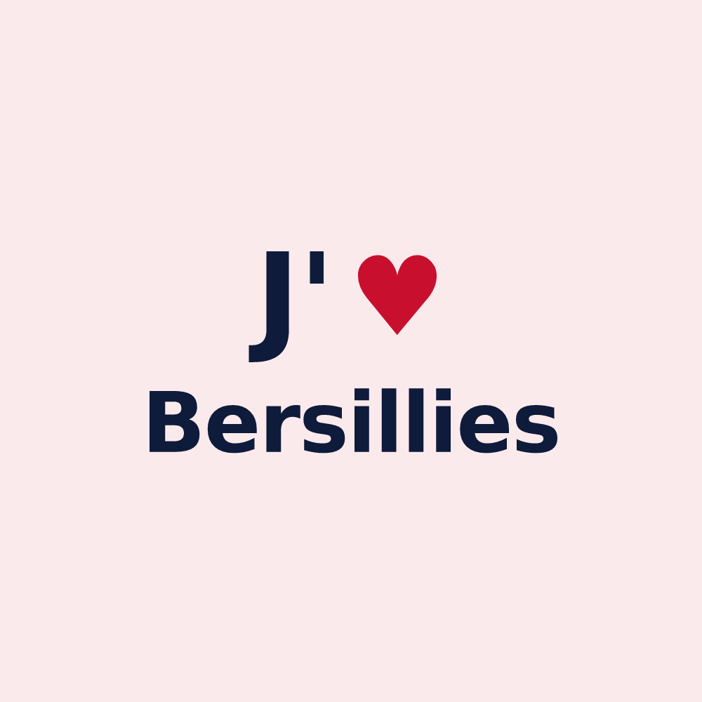 Magnet personnalisé Bersillies — design J'aime Bersillies