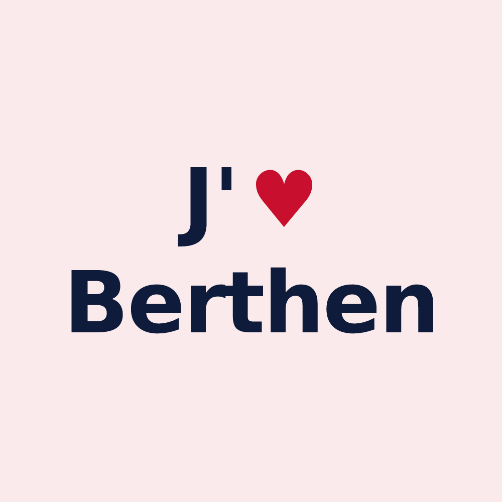 Magnet personnalisé Berthen — design J'aime Berthen