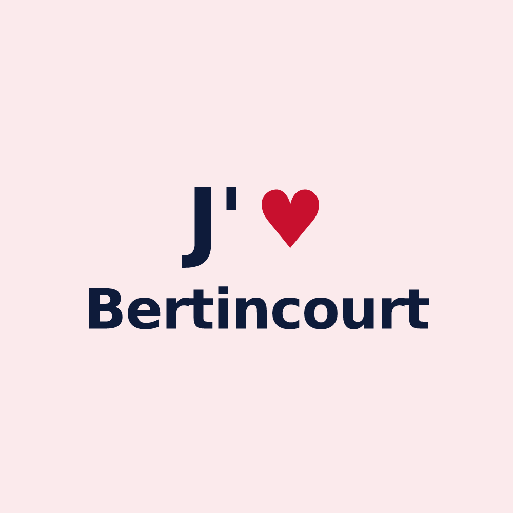 Magnet personnalisé Bertincourt — design J'aime Bertincourt