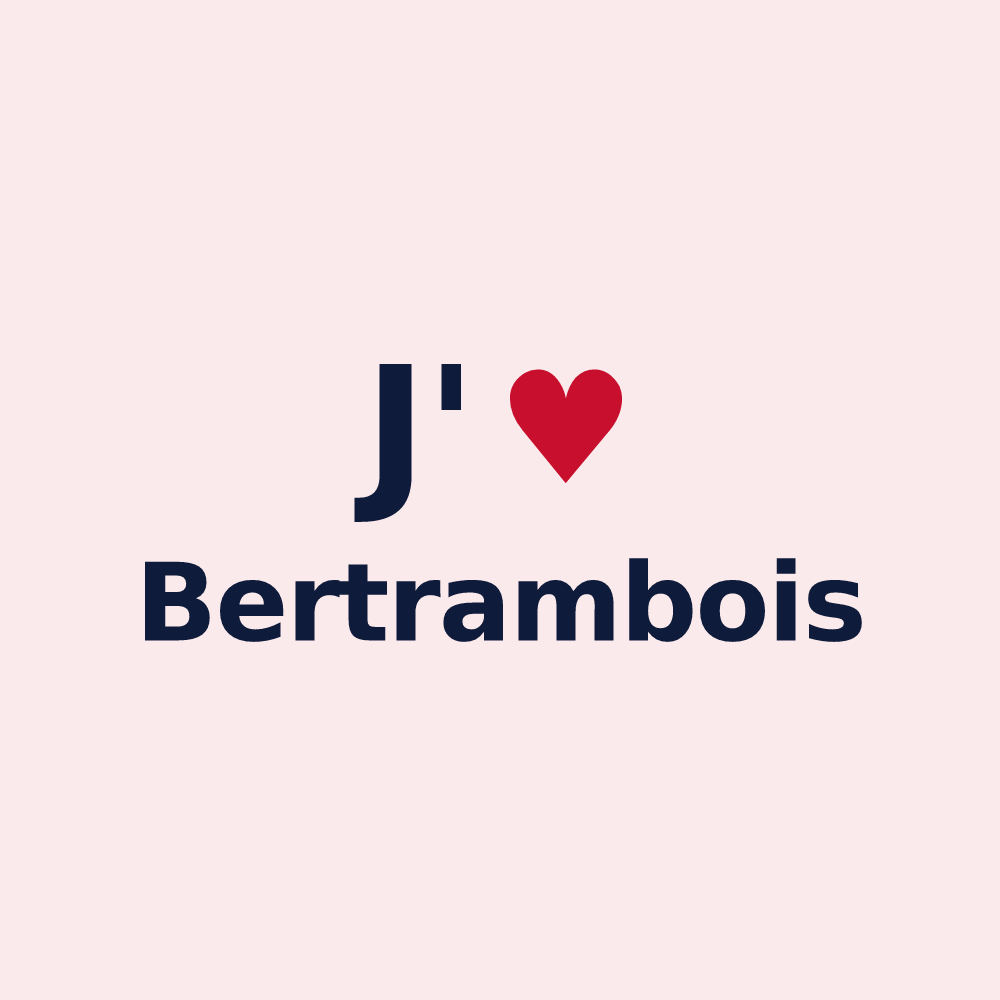 Magnet personnalisé Bertrambois — design J'aime Bertrambois