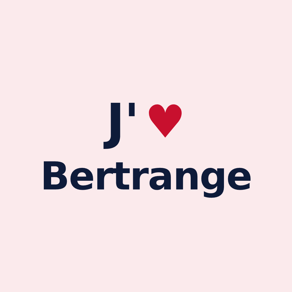 Magnet personnalisé Bertrange — design J'aime Bertrange