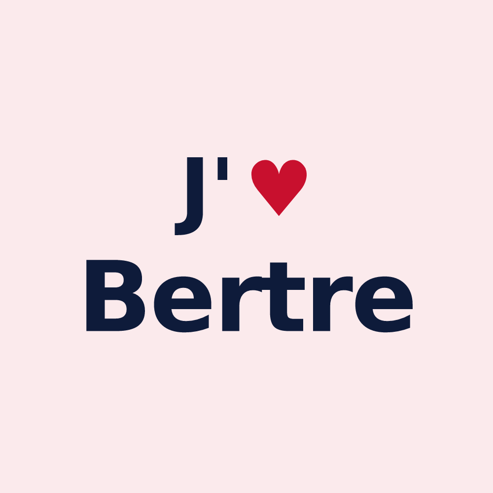 Magnet personnalisé Bertre — design J'aime Bertre