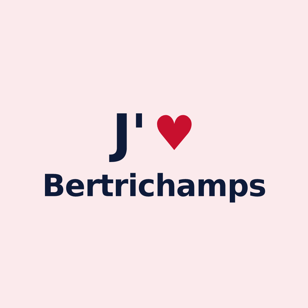 Magnet personnalisé Bertrichamps — design J'aime Bertrichamps