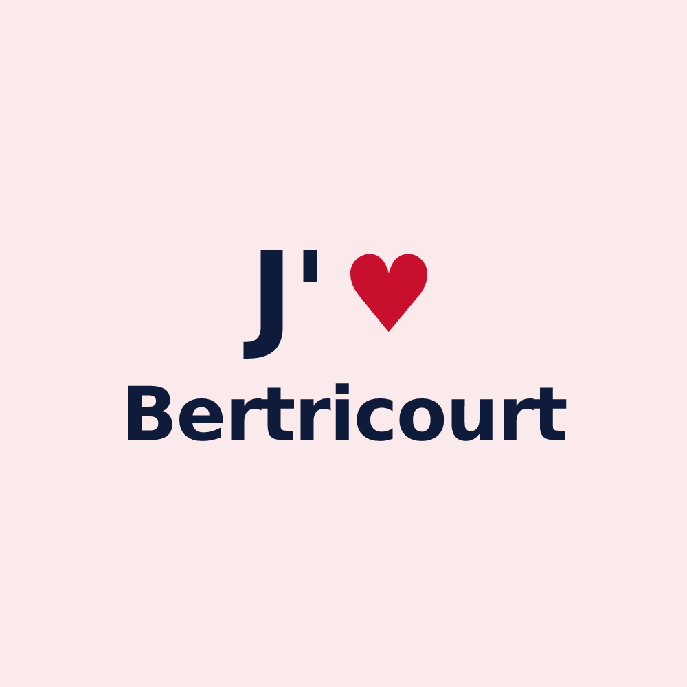 Magnet personnalisé Bertricourt — design J'aime Bertricourt