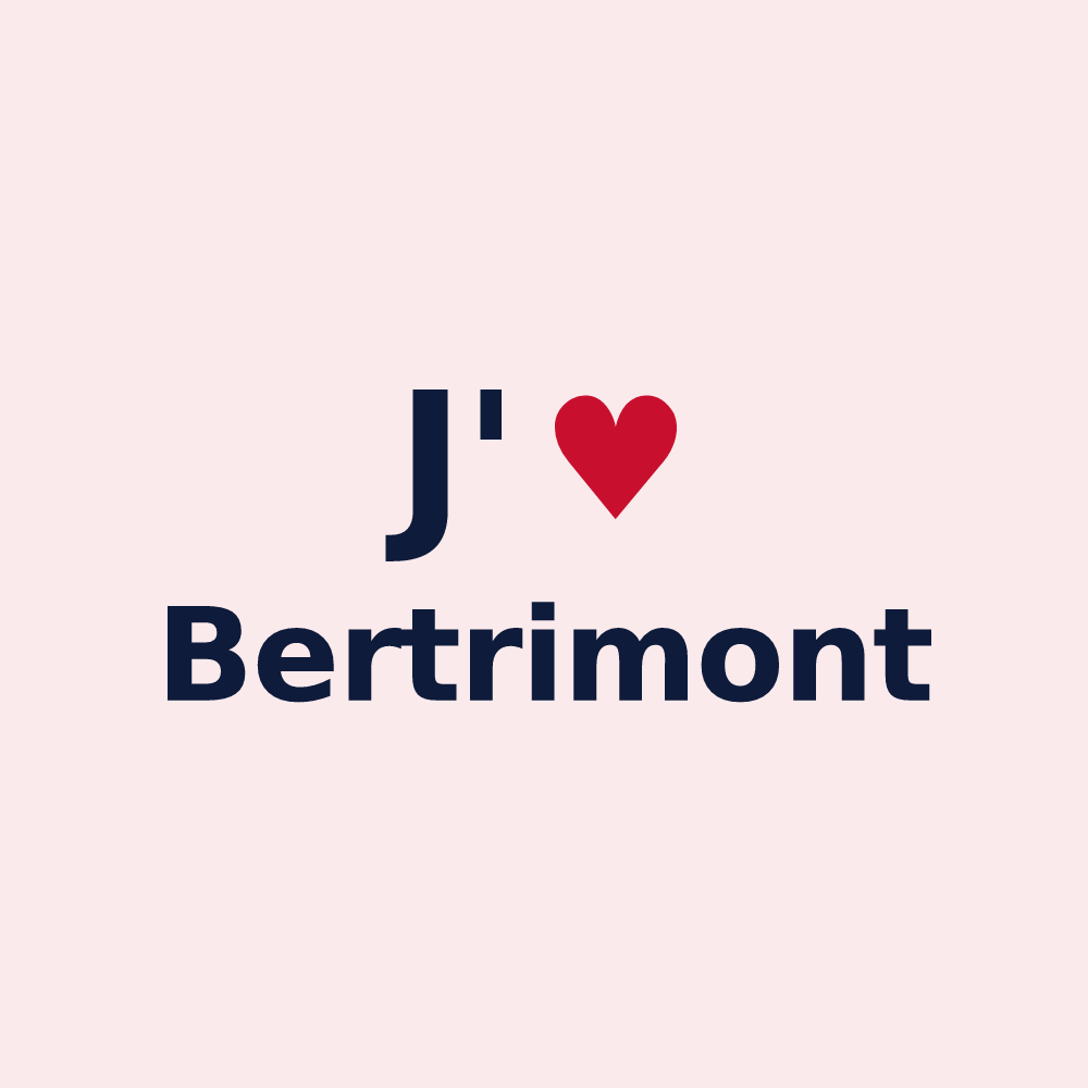 Magnet personnalisé Bertrimont — design J'aime Bertrimont
