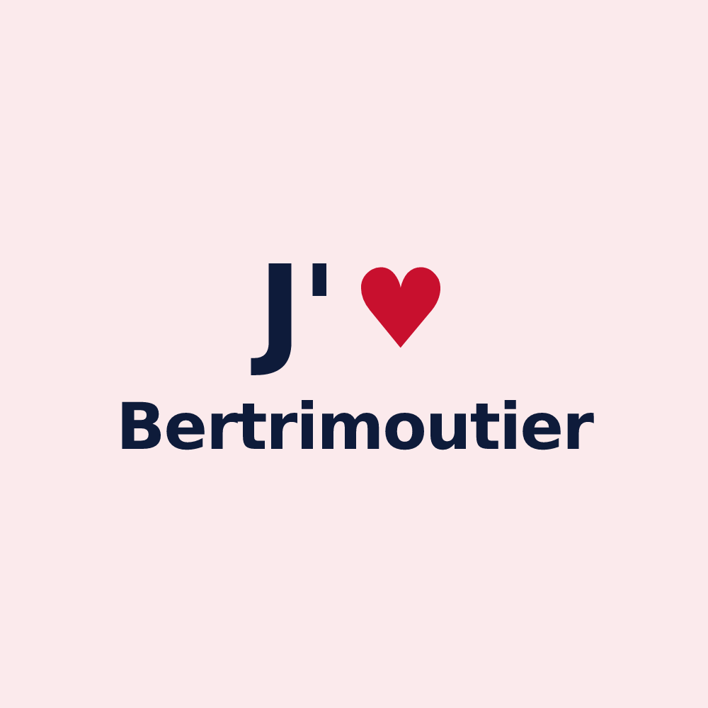 Magnet personnalisé Bertrimoutier — design « J'aime Bertrimoutier » imprimé sur le magnet