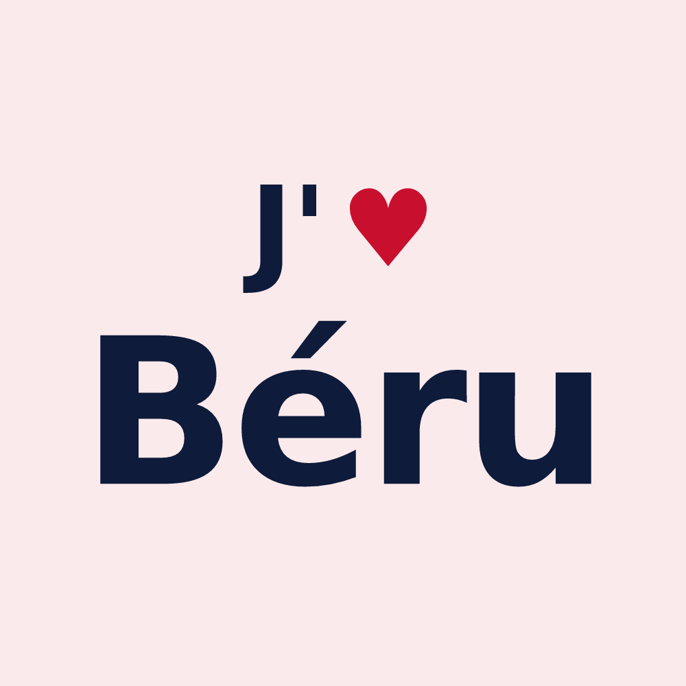 Magnet personnalisé Béru — design J'aime Béru