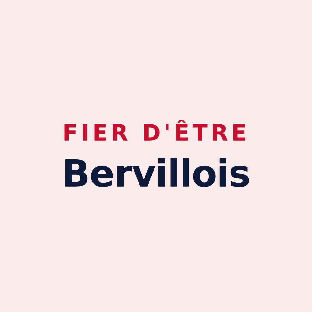 Magnet « Fier d'être Bervillois » — design pour Berville-la-Campagne