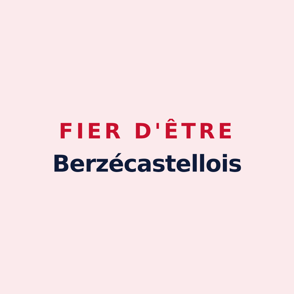 Magnet « Fier d'être Berzécastellois » — design pour Berzé-le-Châtel