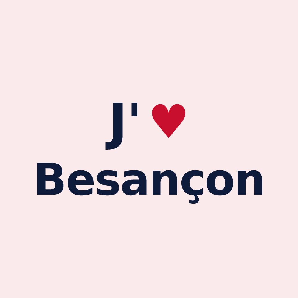 Magnet personnalisé Besançon — design J'aime Besançon
