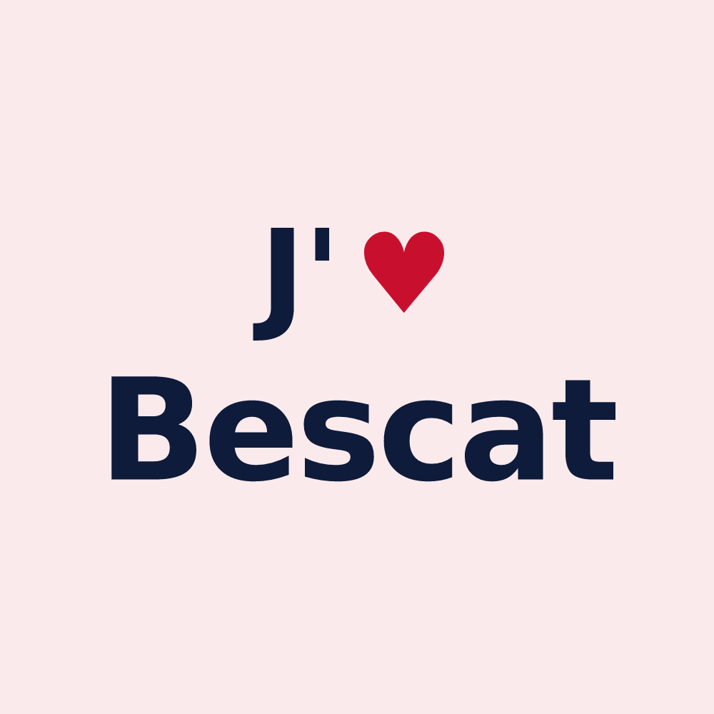 Magnet personnalisé Bescat — design J'aime Bescat