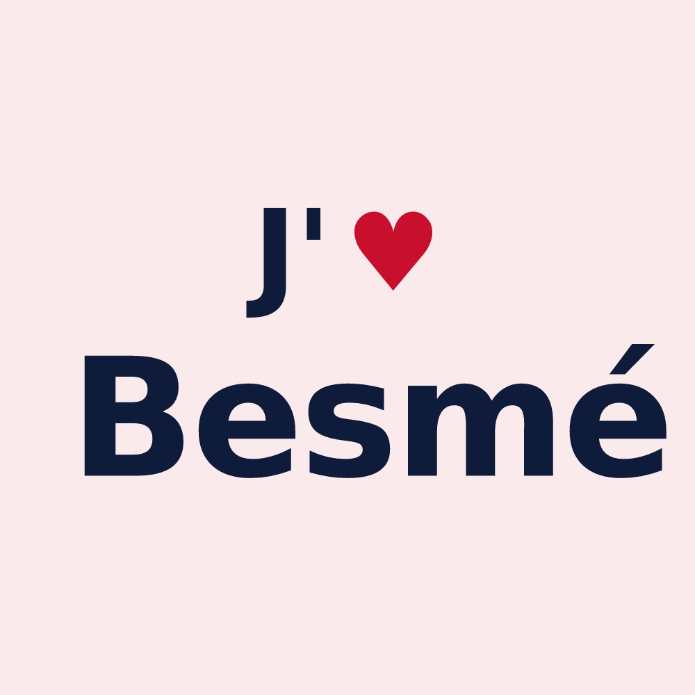 Magnet personnalisé Besmé — design J'aime Besmé
