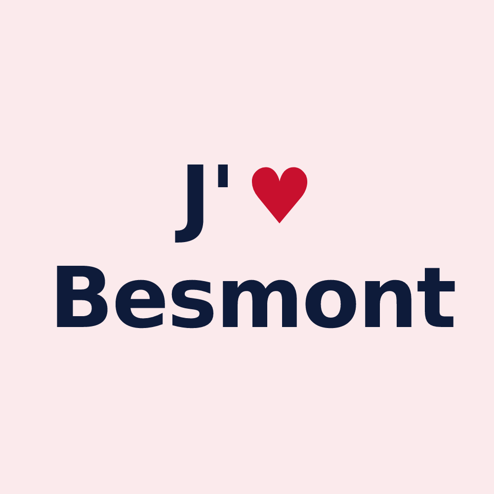 Magnet personnalisé Besmont — design J'aime Besmont