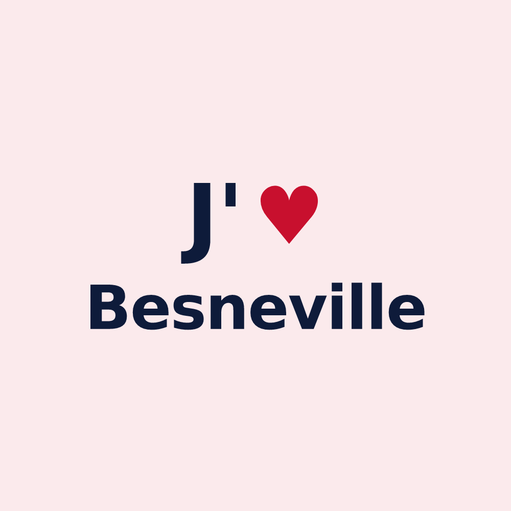 Magnet personnalisé Besneville — design J'aime Besneville