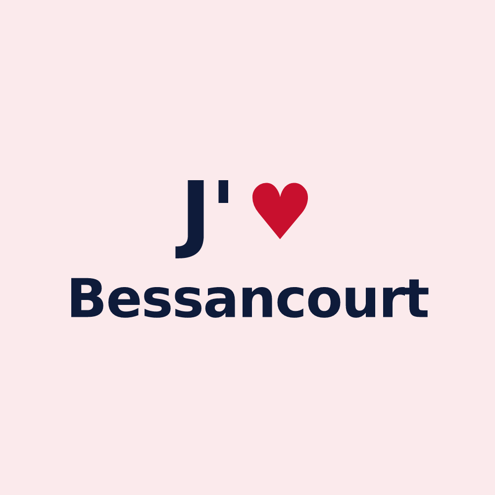 Magnet personnalisé Bessancourt — design J'aime Bessancourt
