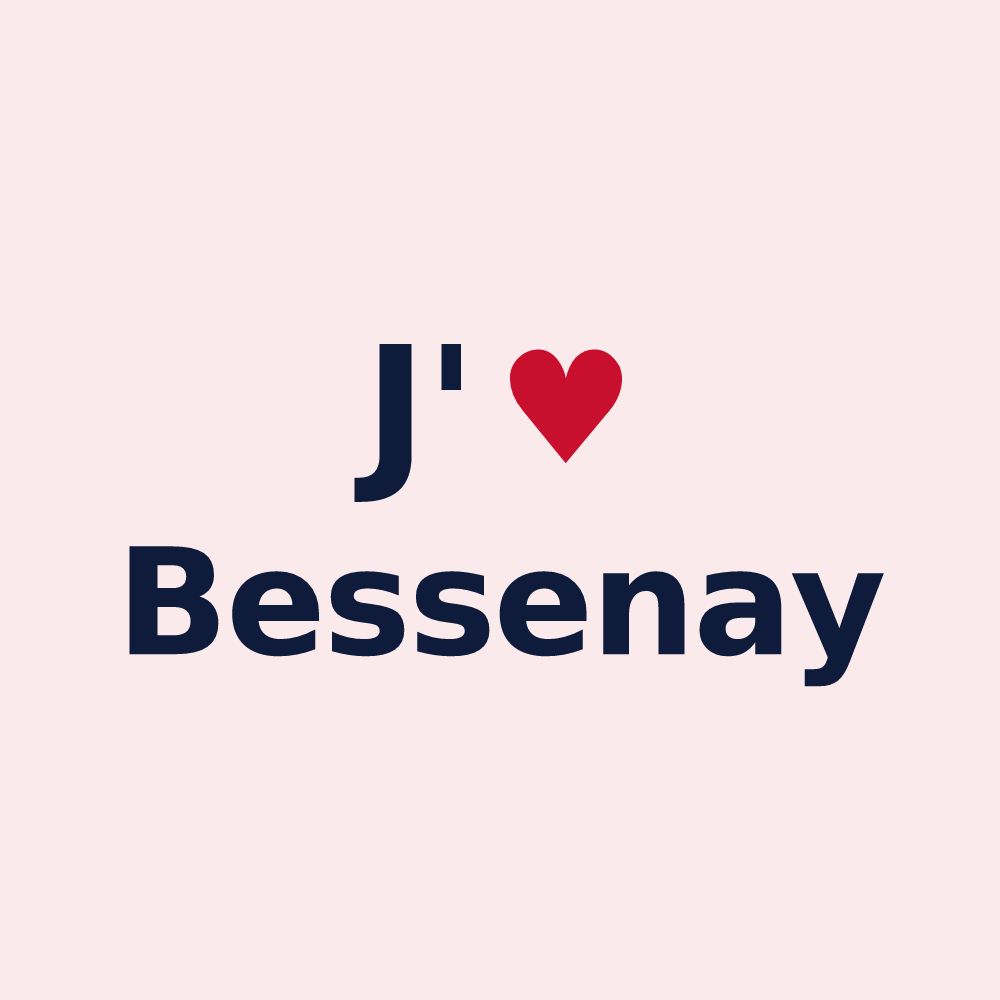 Magnet personnalisé Bessenay — design J'aime Bessenay
