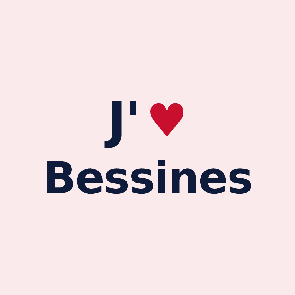Magnet personnalisé Bessines — design J'aime Bessines
