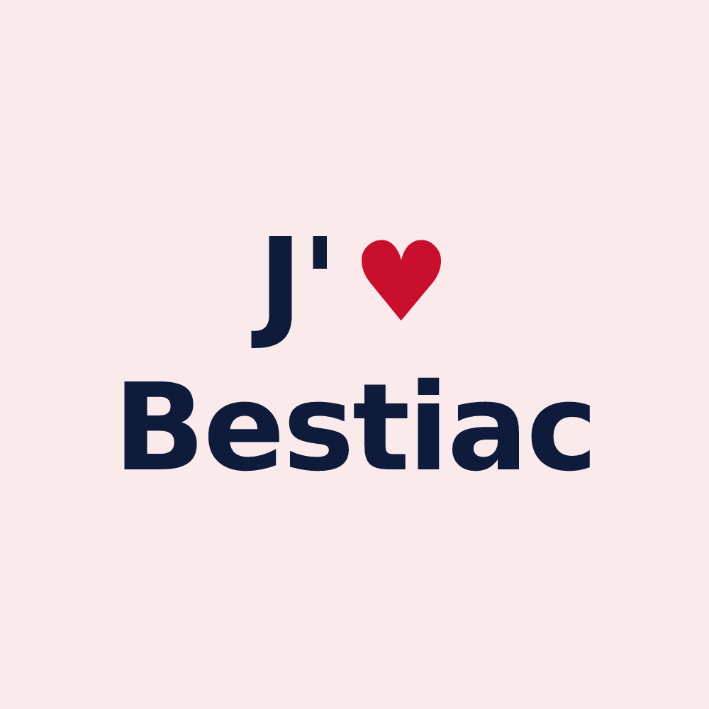 Magnet personnalisé Bestiac — design J'aime Bestiac