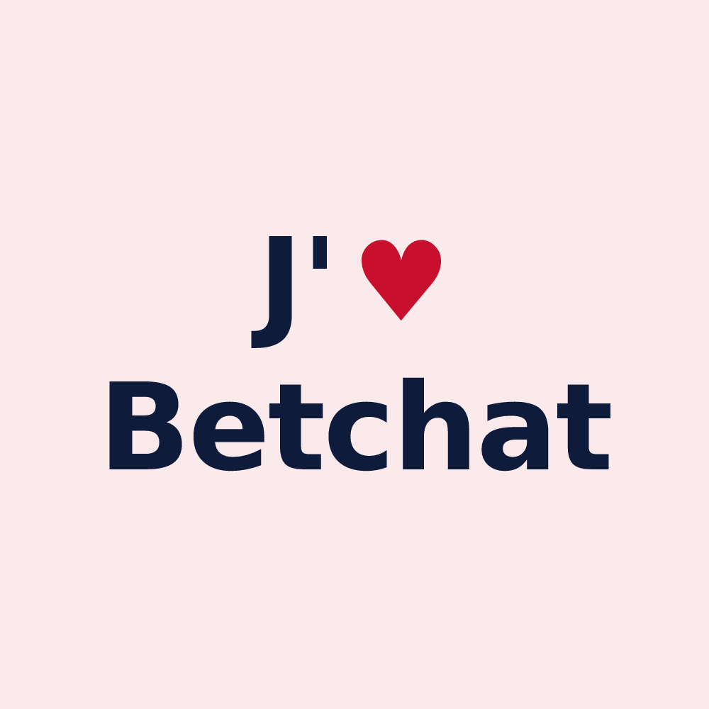 Magnet personnalisé Betchat — design J'aime Betchat