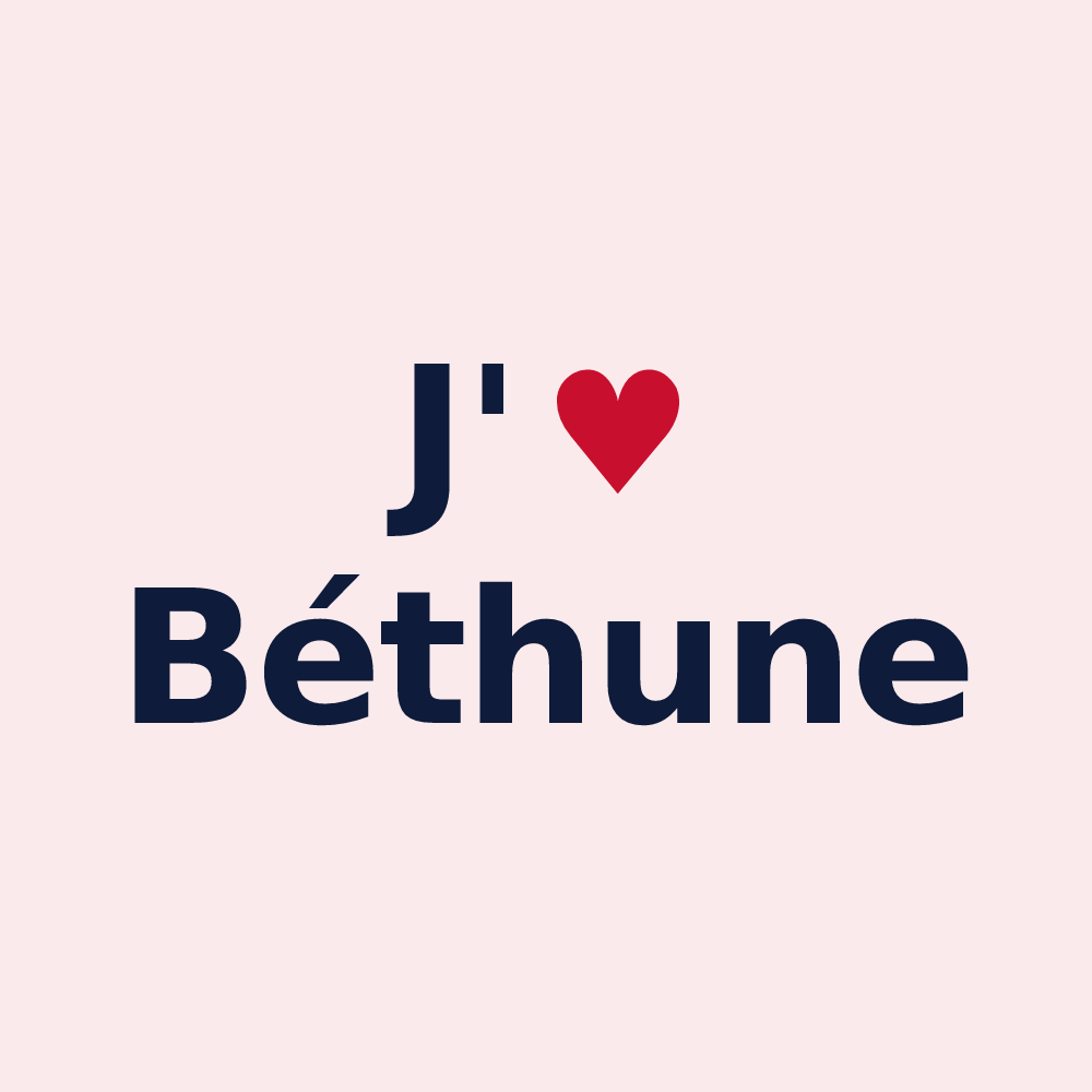 Magnet personnalisé Béthune — design J'aime Béthune