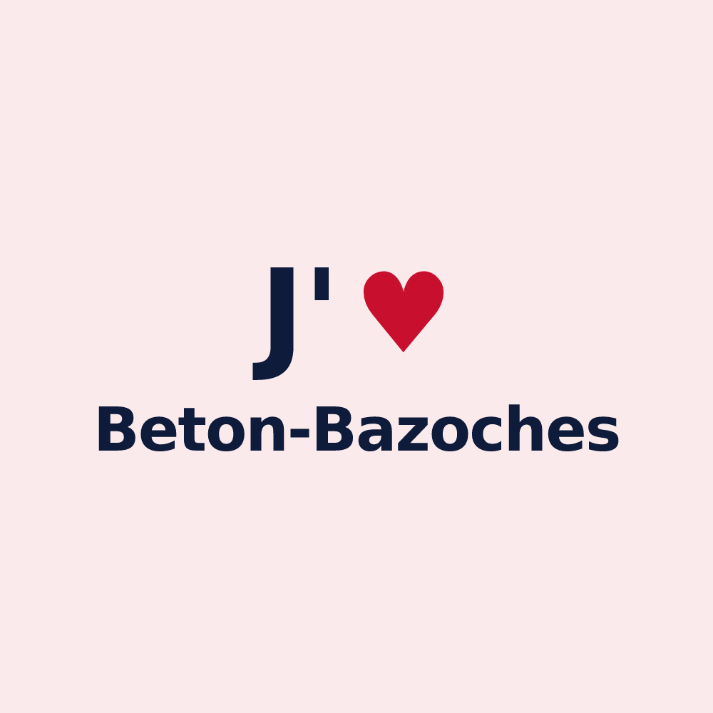 Magnet personnalisé Beton-Bazoches — design J'aime Beton-Bazoches
