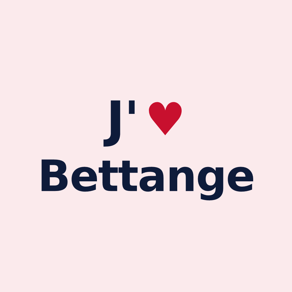 Magnet personnalisé Bettange — design J'aime Bettange