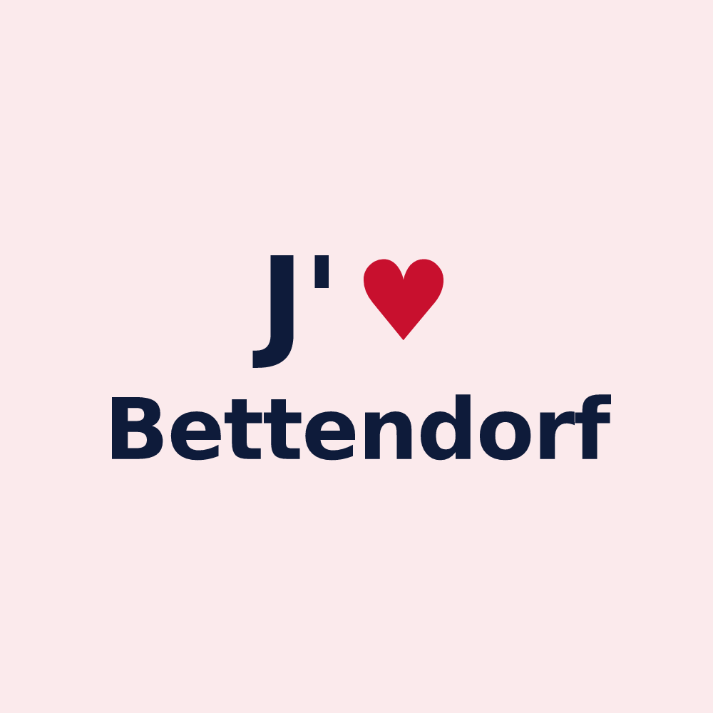 Magnet personnalisé Bettendorf — design J'aime Bettendorf